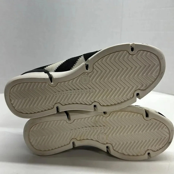 Stella McCartney Platform Sneakers Shoes Slip On Stretch Black White Size 36 / 6 - Picture 9 of 11